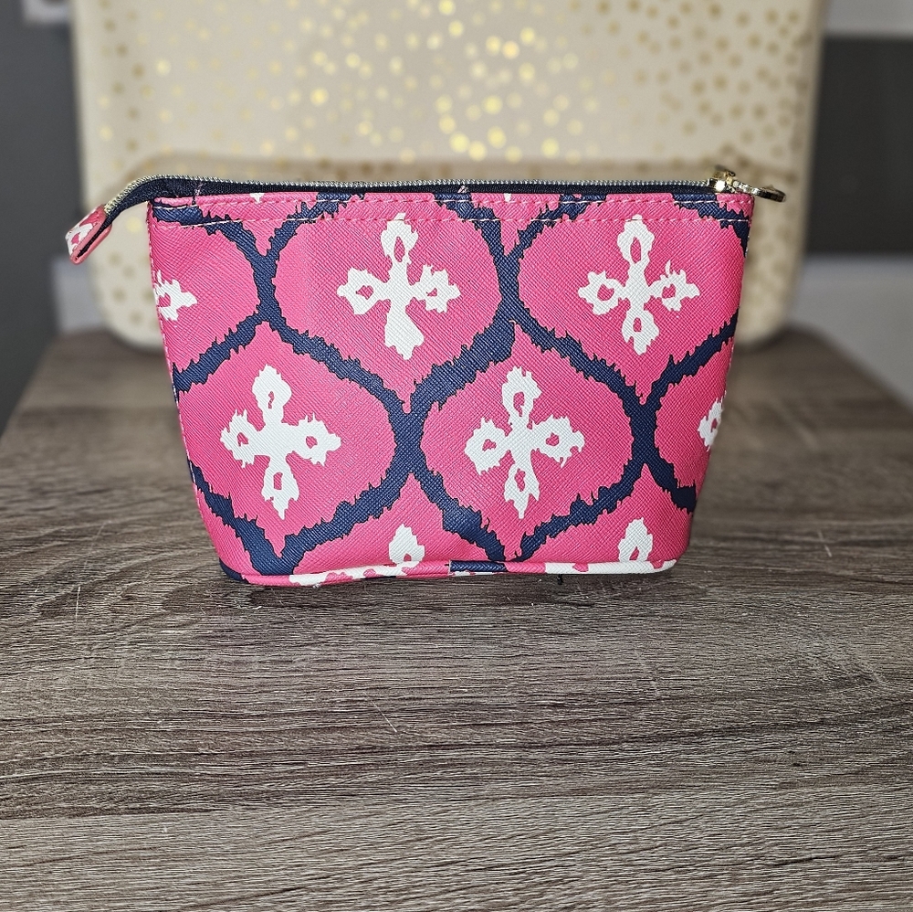 Dabney Lee Pink and Blue Cosmetic Bag~ NWOT